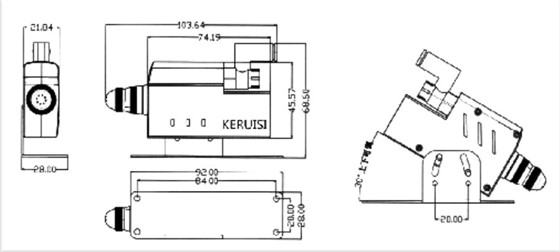 KRS-90Z离子风嘴结构尺寸图