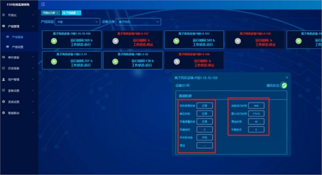 三头联网监控离子风机 DC-2030W-3R / KRS-30FR